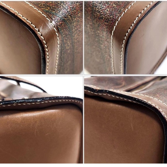 EUC ETRO Paisley Pattern Handbag Mini Boston Squared Rectangular Rare Italian - Picture 7 of 9